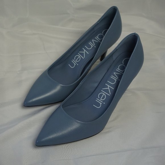 Calvin Klein Gayle Nappa Stone Blue SIZE 9.5M - Picture 3 of 12